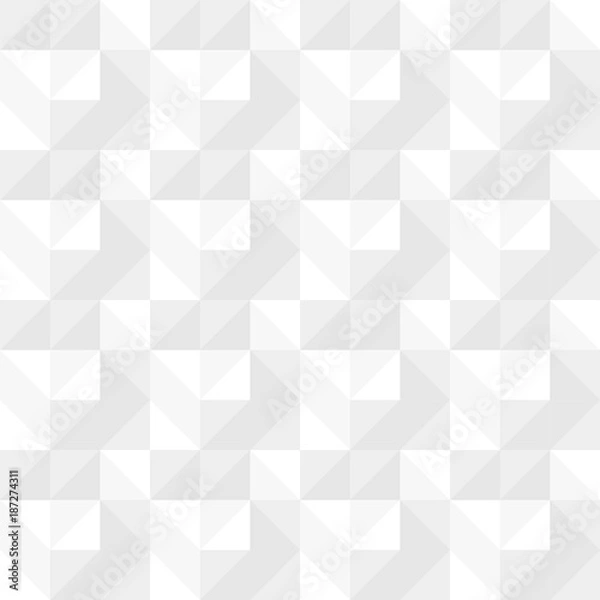 Obraz White Seamless Pattern Triangle Square