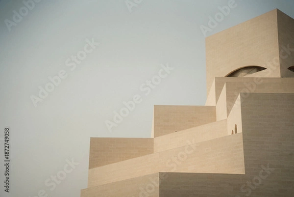 Obraz カタール・ドーハの近代的な街並みと中東の都市風景