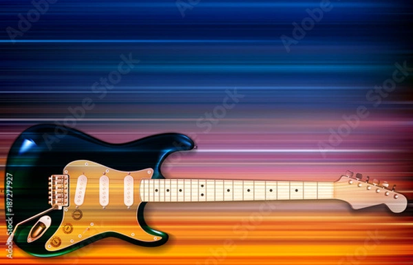 Obraz abstract background with electric guitar