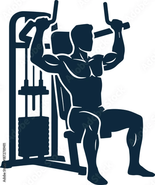 Obraz Shoulder press machine exercise icon