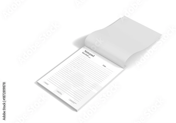 Obraz Editable Notepad PSD Mockup