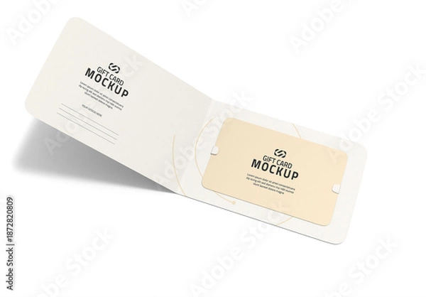 Obraz Gift Voucher Card Mockup Template