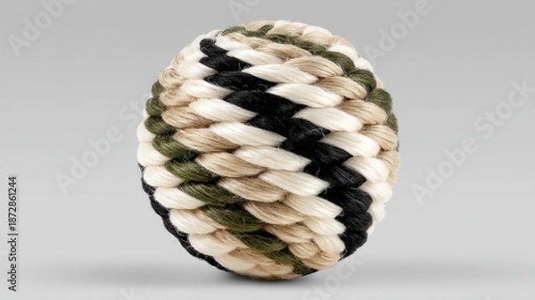 Fototapeta Braided Rope Ball Object.