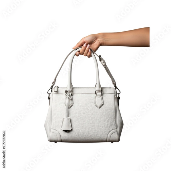 Obraz Elegant White Leather Handbag