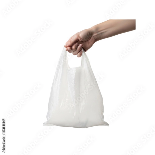 Obraz Hand holding a plastic bag