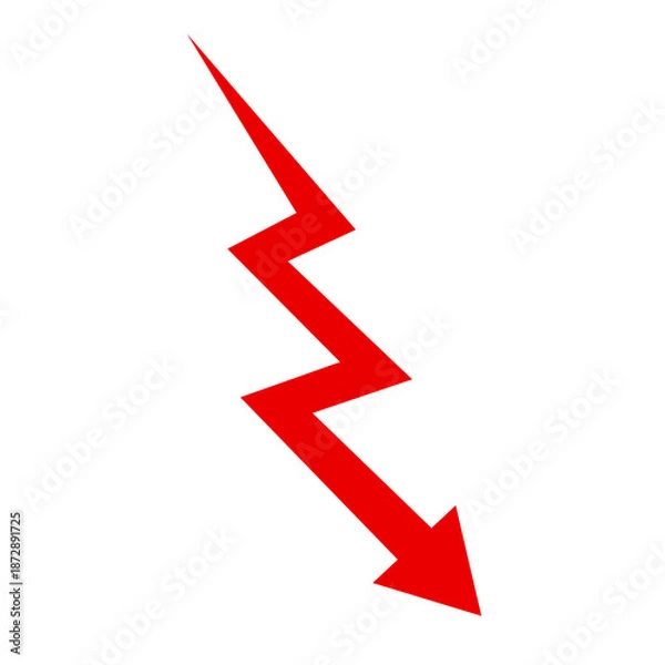 Obraz red arrow vector illustration