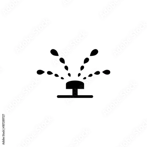 Fototapeta Sprinkler irrigation icon. Garden elements. Premium quality graphic design icon. Simple love icon for websites, web design, mobile app, info graphics
