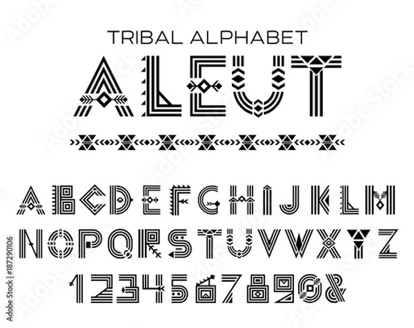 Obraz Alfabet plemiennych Aleutów