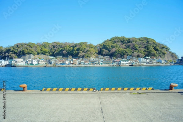 Obraz 冬の神奈川県横須賀市浦賀　西浦賀からの風景