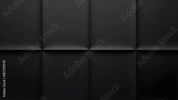 Obraz Black Folded Paper Texture Background with Eight Panels