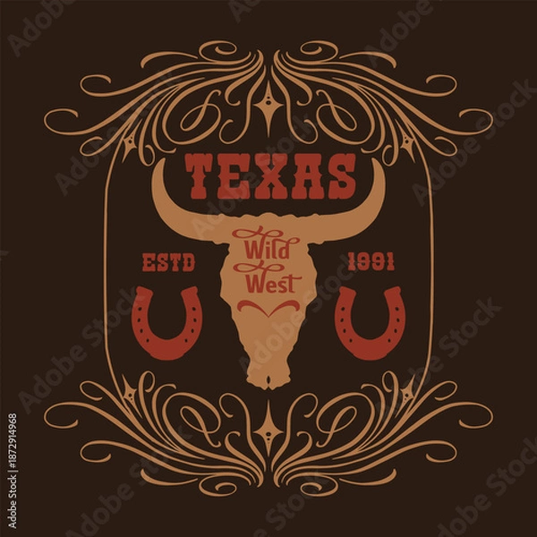 Obraz Texas wild west design