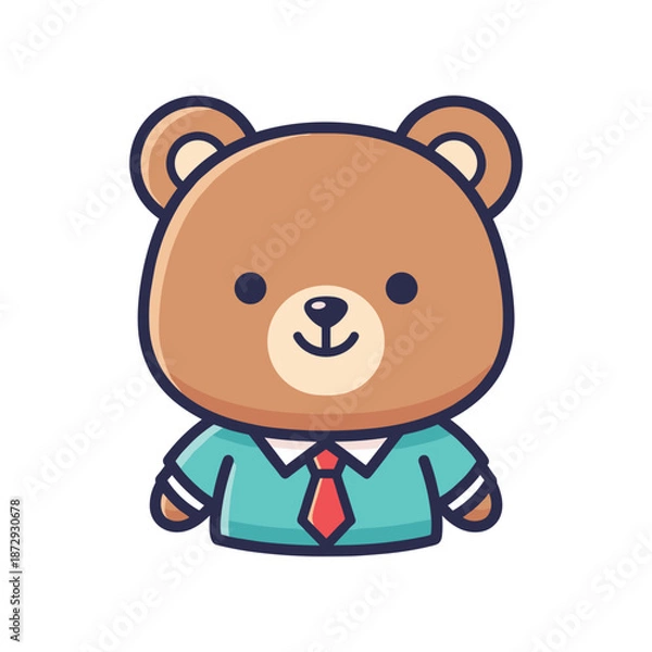 Obraz Cartoon Bear Character Illustration