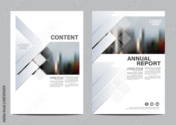 Fototapeta Brochure flyer annual report leaflet mock up template layout design.