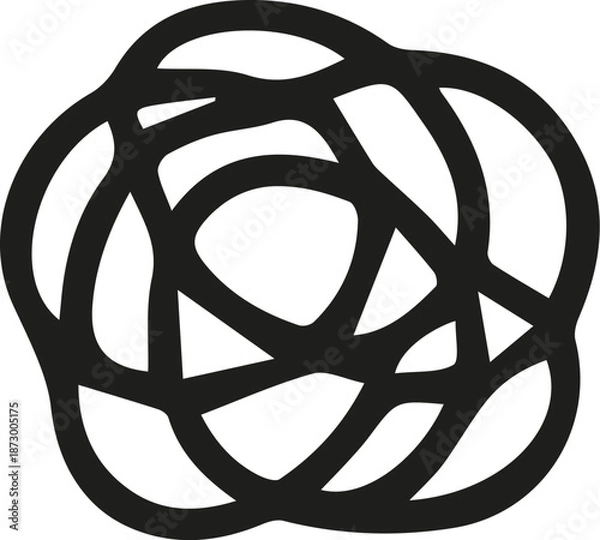 Obraz Abstract doodles, scribbles hand-drawn lines. Vector.