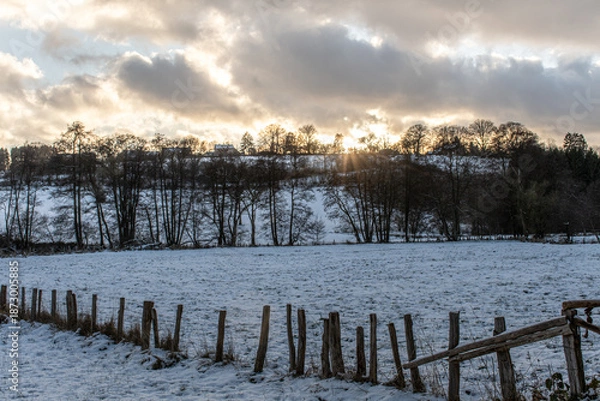Fototapeta Dimanche hivernale