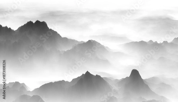 Obraz mountain landscape with clouds