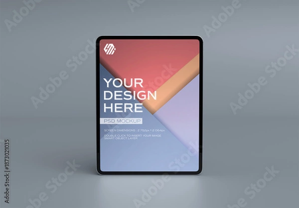 Obraz Tablet Device Mockup On Grey Background
