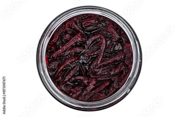 Obraz the beetroot salad in the jar