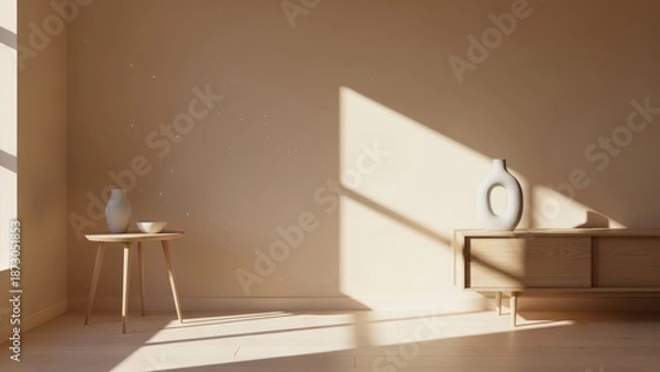 Fototapeta Soft Shadow Minimal Room