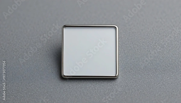 Obraz Modern silver frame on gray background with empty white space