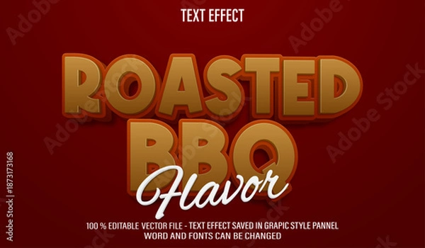 Obraz Roasted Barbeque 3d editable text effect style

