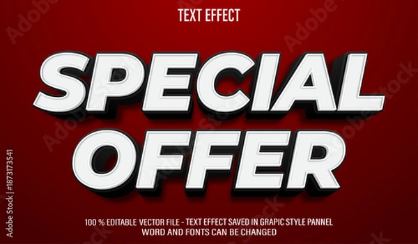 Obraz Special Offer 3d editable text effect style