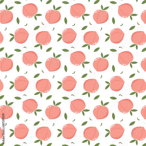 Obraz Peach vector. Peach pattern wallpaper. background.