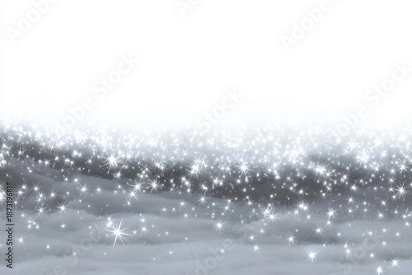Obraz Sparkling Snow Field with Starry Glitter Effect