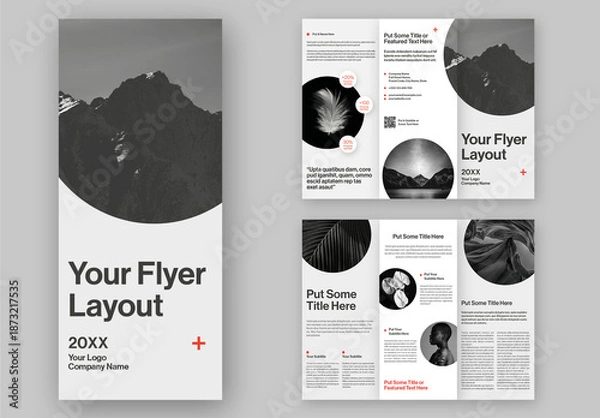 Obraz Print Trifold Flyer Layout