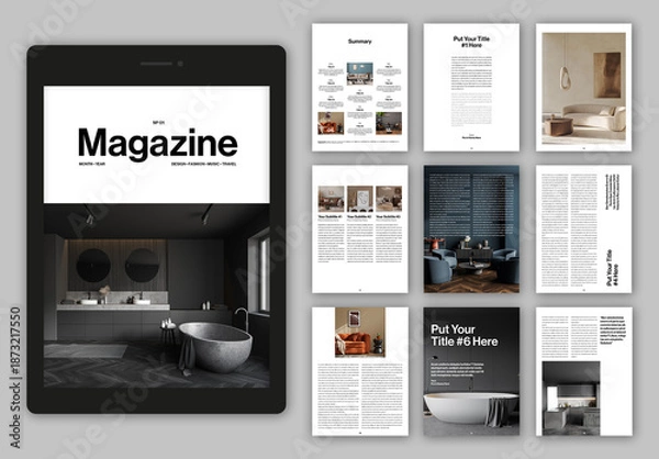 Obraz Digital Magazine Layout