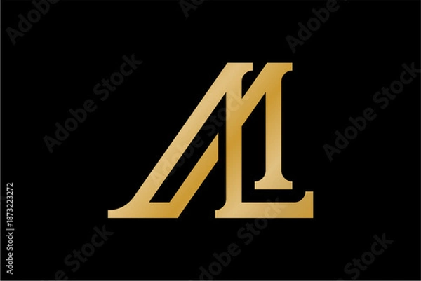 Obraz ML Letter Luxury Monogram Logo