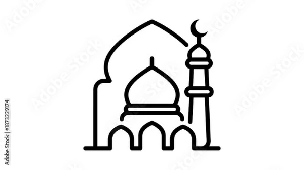 Obraz Minimal mosque icon