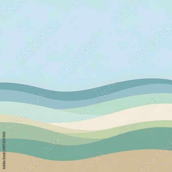 Obraz Abstract wavy landscape