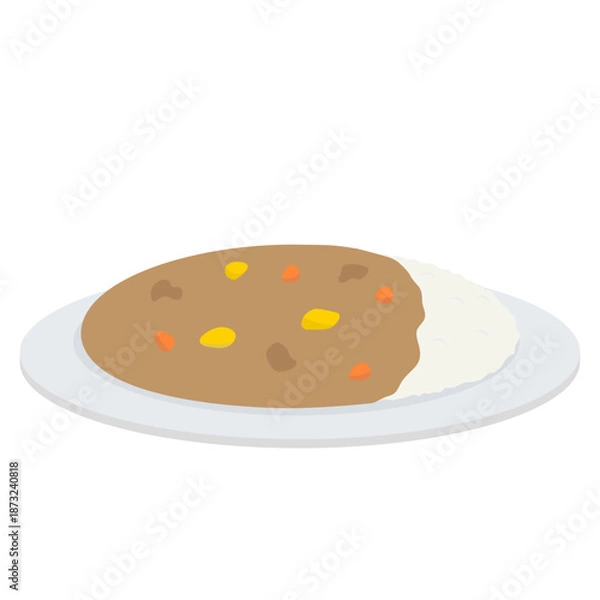 Obraz カレーライスのイラスト