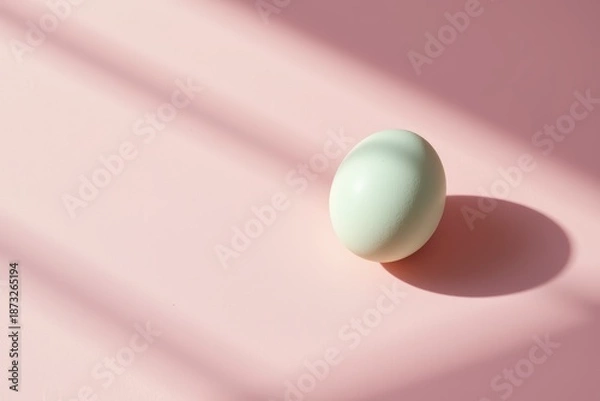 Obraz Minimalist White Egg Soft Pink Surface
