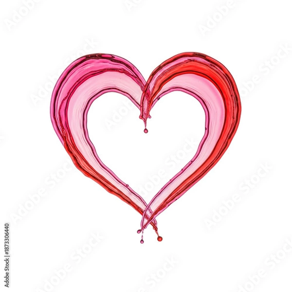 Obraz Red liquid forming a heart