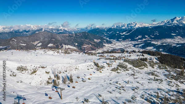 Obraz Sunny Austrian Alps Skiing
