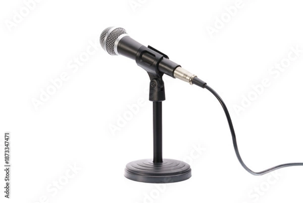 Obraz Microphone isolated on white background