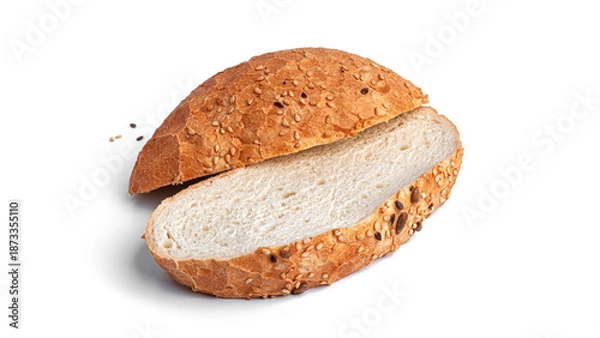 Obraz Bread on a white background. High quality photo