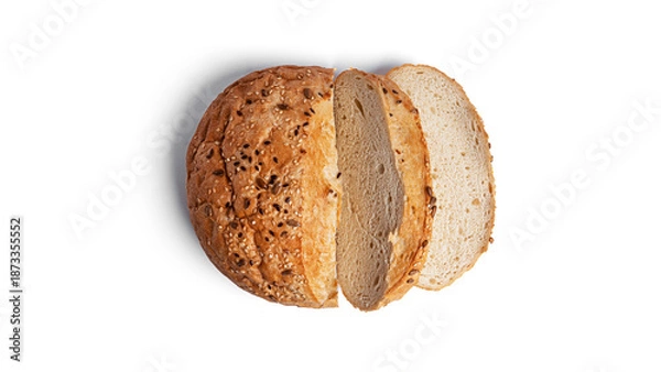 Obraz Bread on a white background. High quality photo