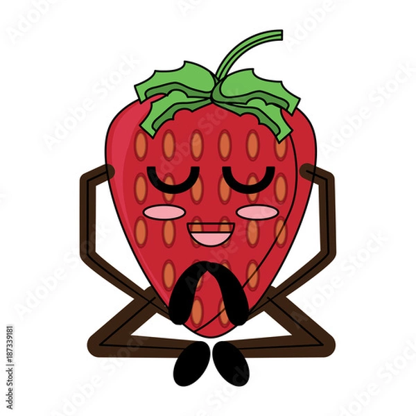 Obraz kawaii strawberry icon