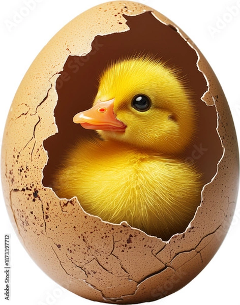 Fototapeta ducklings in egg shell