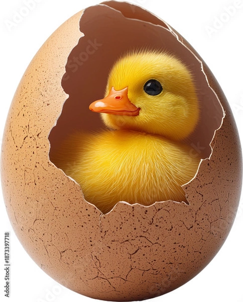 Fototapeta ducklings in egg shell