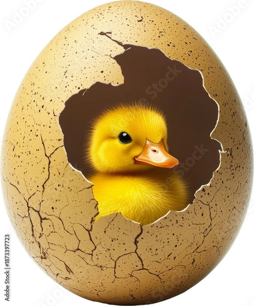 Fototapeta ducklings in egg shell