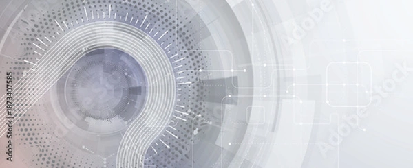 Obraz Сircuit board concept or technology system design. Secure cyber background