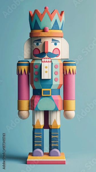 Obraz Vertical nutcracker in pastel colors