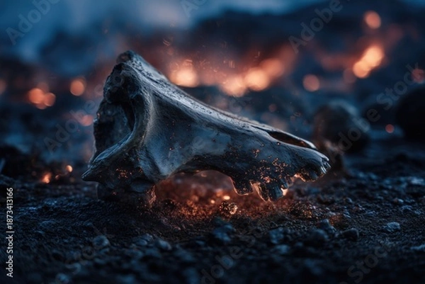 Obraz Bone on Volcanic Ground