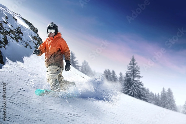 Fototapeta winter skier 