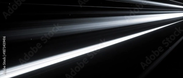 Obraz 白い光跡が漂うシンプルで洗練された背景