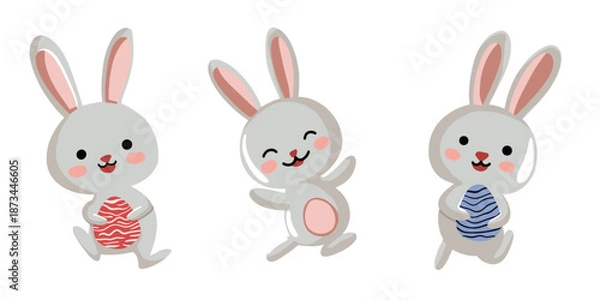 Fototapeta Easter set o of decorations, seamless pattern. Vtctor Easter decorations.Background, elements